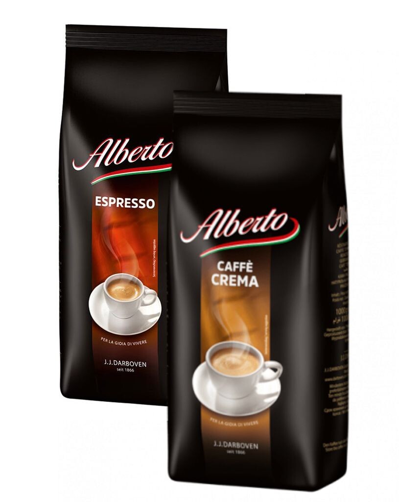 

Кофейный набор DOPPIO от Alberto, 2x1000г в зернах