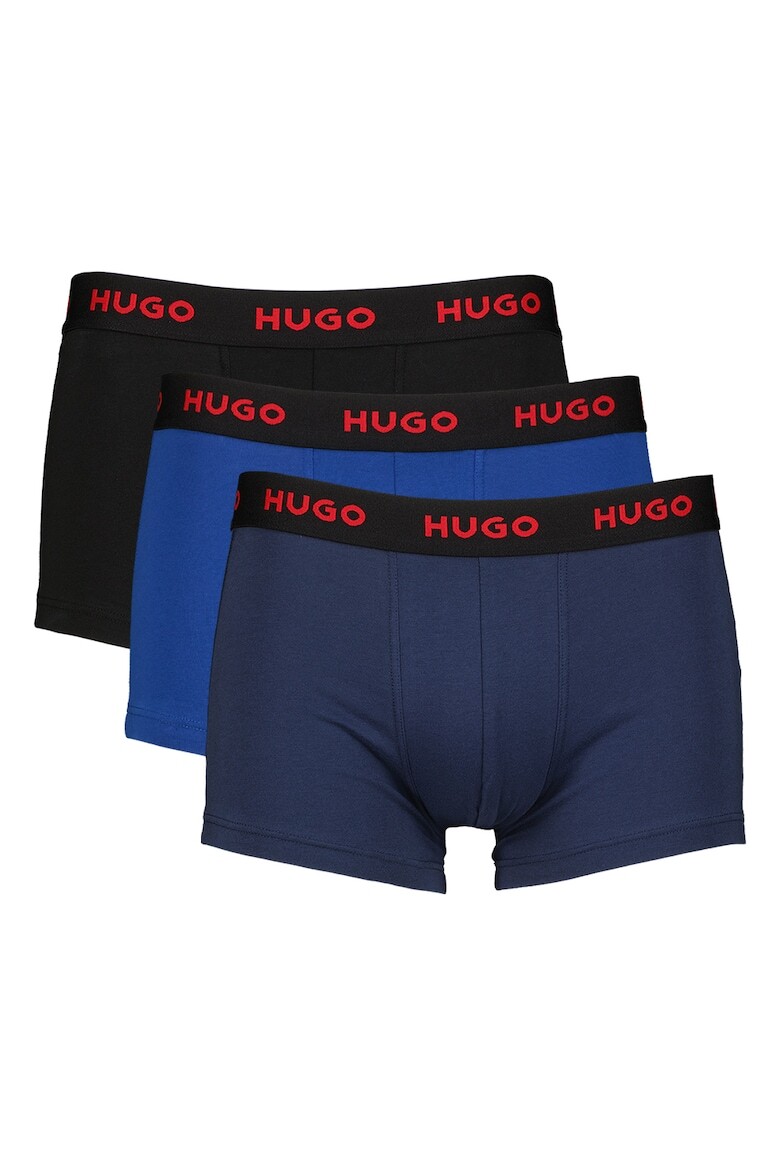 

Боксеры с логотипом - 3 пары Hugo, черный