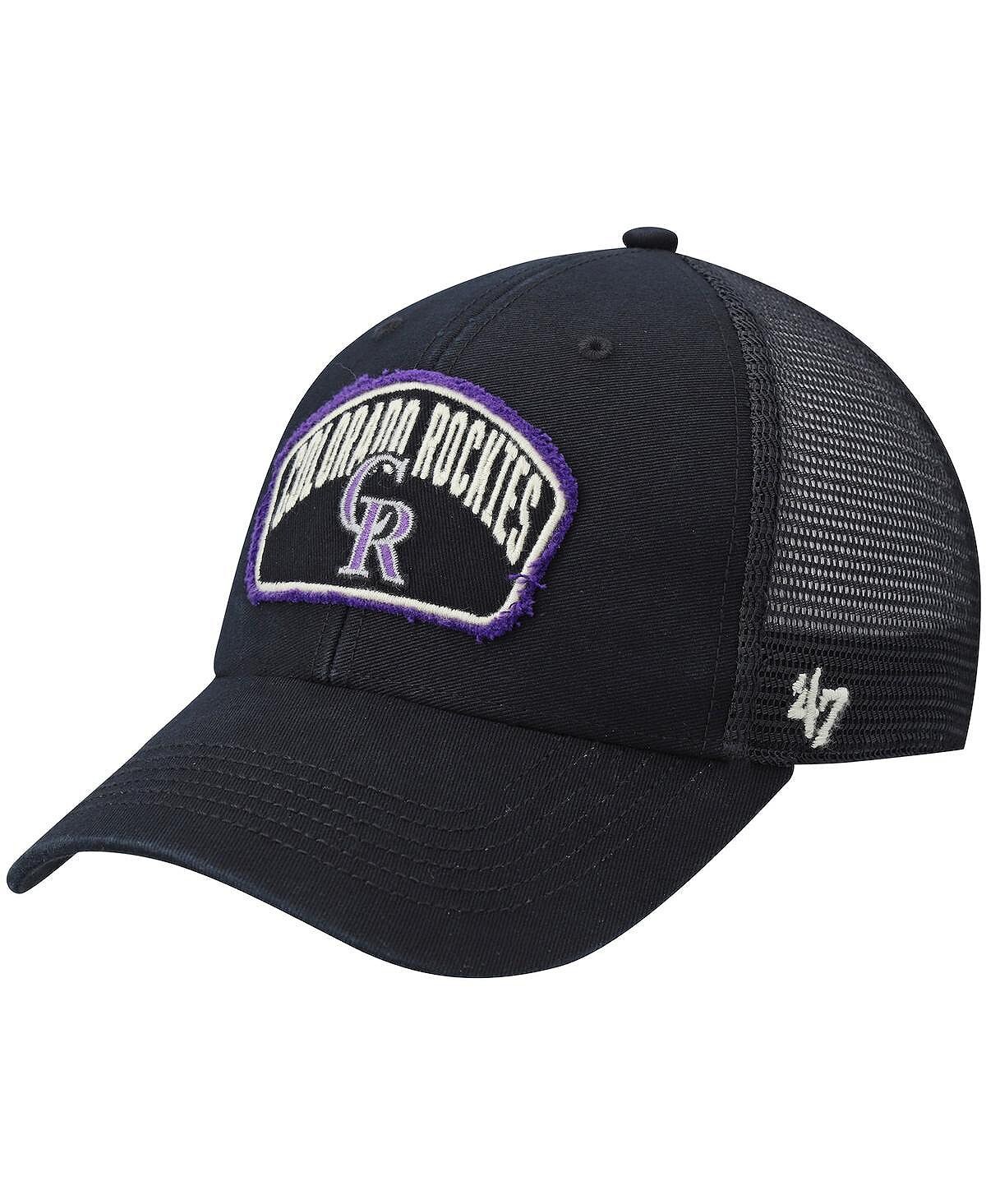 

Мужская черная кепка Colorado Rockies Cledus Mvp Trucker Snapback '47 Brand
