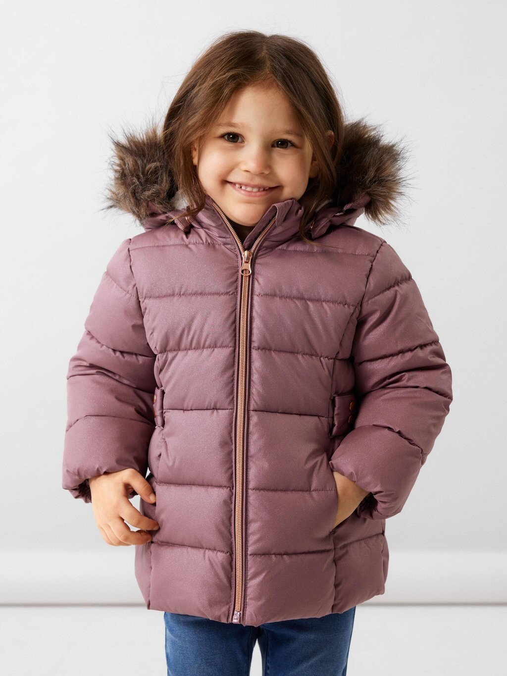 

Зимняя куртка Nmfmerethe Glitter Name it, цвет wistful mauve