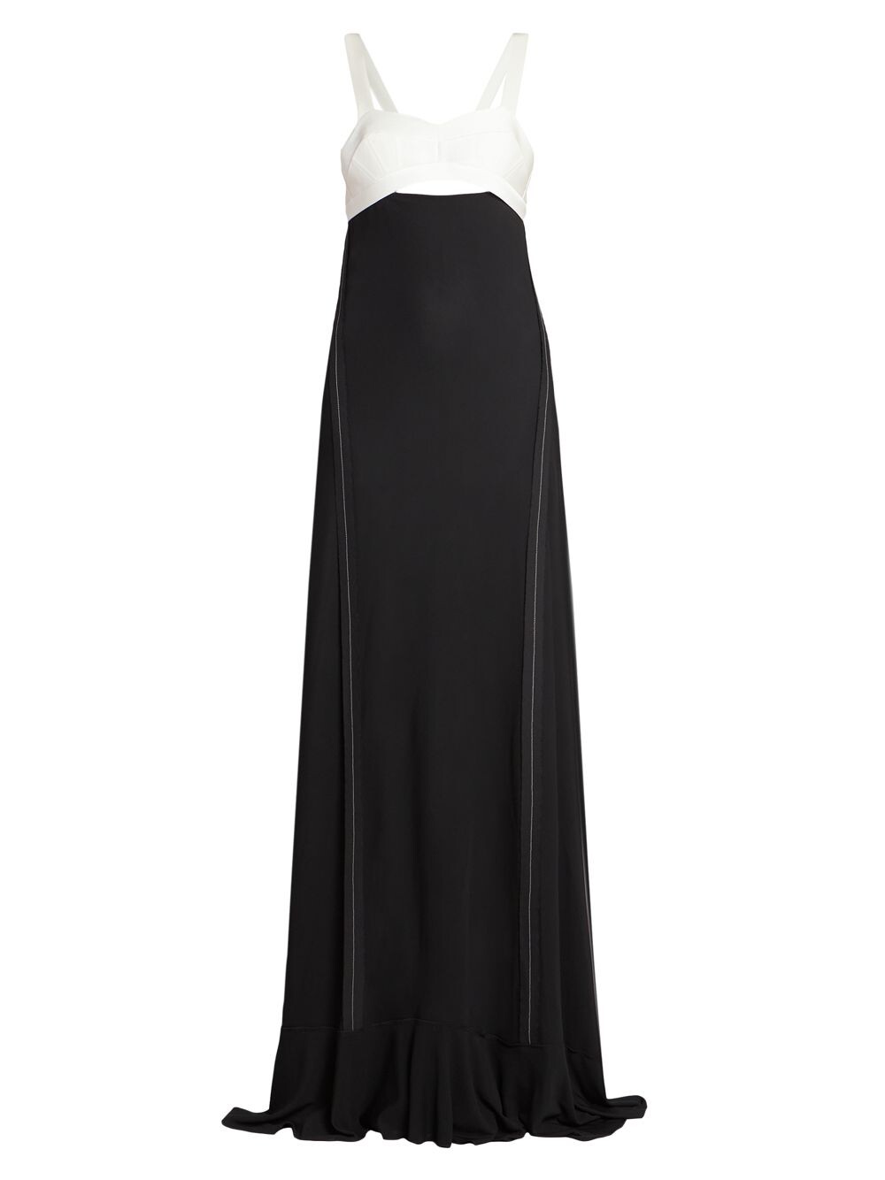 

Платье макси с бюстгальтером и топом из джерси Victoria Beckham, черный