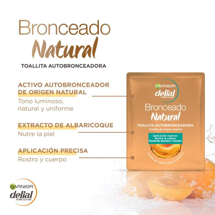 

Автозагар delial toallita autobronceadora Garnier, количество 1 штука