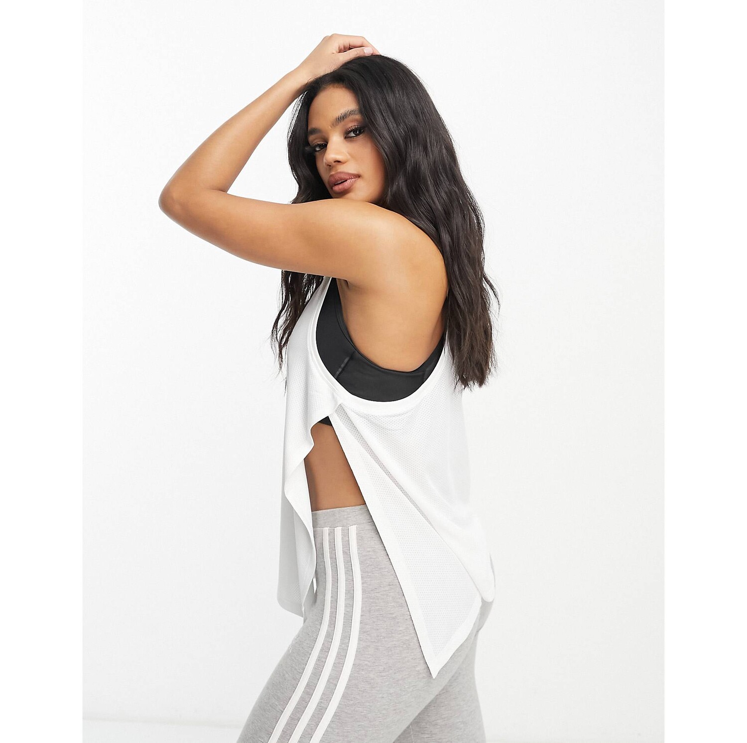 

Белый жилет с завязками по бокам adidas Training HIIT adidas performance