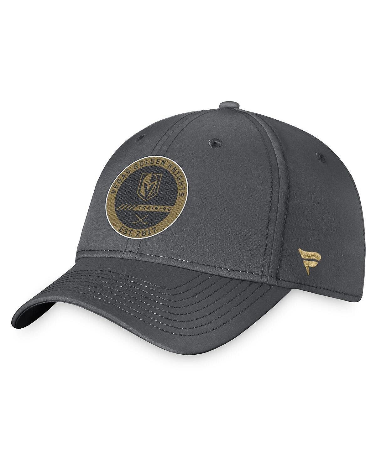

Мужская фирменная серая кепка Vegas Golden Knights 2022 Authentic Pro Training Camp Flex Hat Fanatics