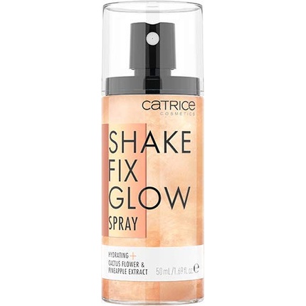 Спрей для лица Shake Fix Glow Spray 50 мл — полупрозрачный, веганский, без наночастиц, Catrice
