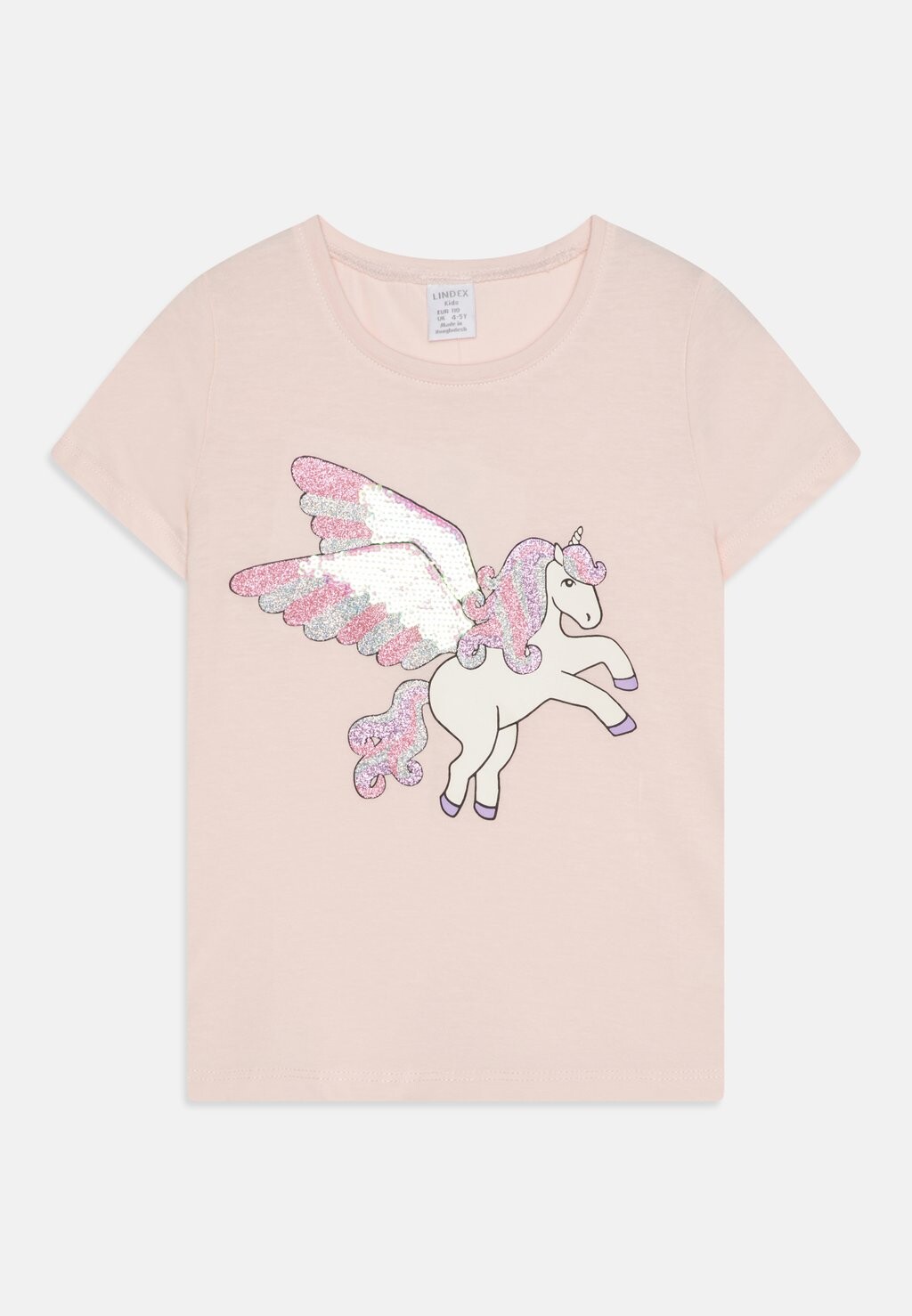 

Футболка с принтом Unicorn Print Lindex, цвет light pink