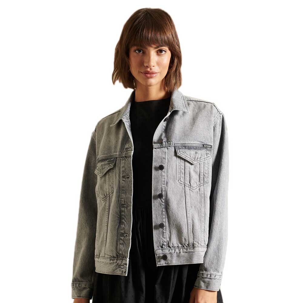 

Куртка Superdry Boyfriend Trucker, серый