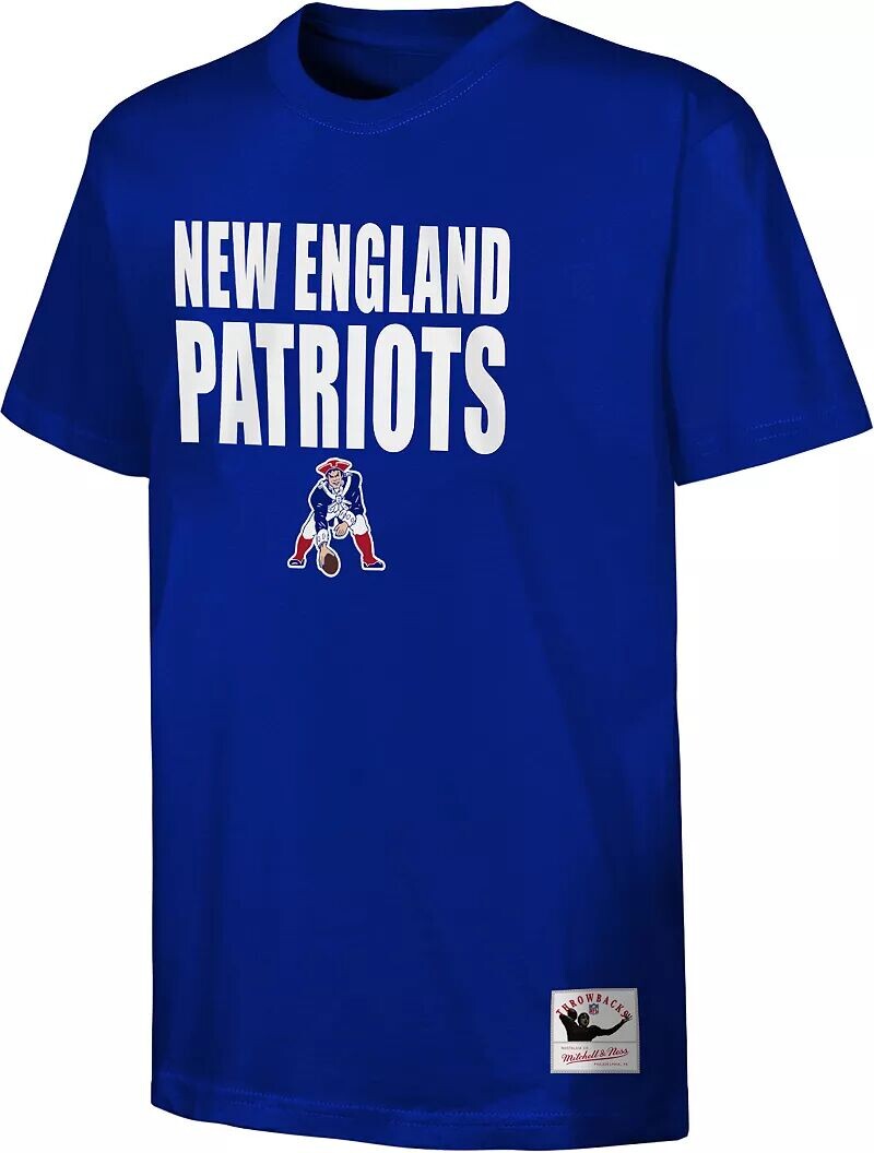 

Легендарная синяя футболка Mitchell & Ness Youth New England Patriots