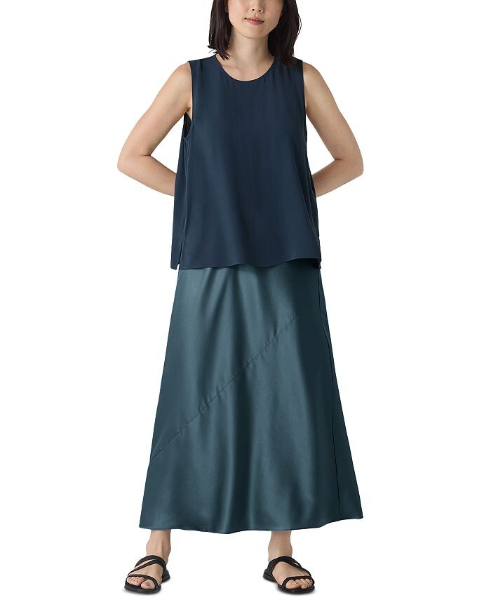 

Юбка с диагональю Eileen Fisher, зеленый