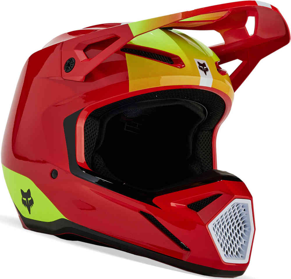 V1 Балластный шлем MIPS для мотокросса FOX, красно-желтый