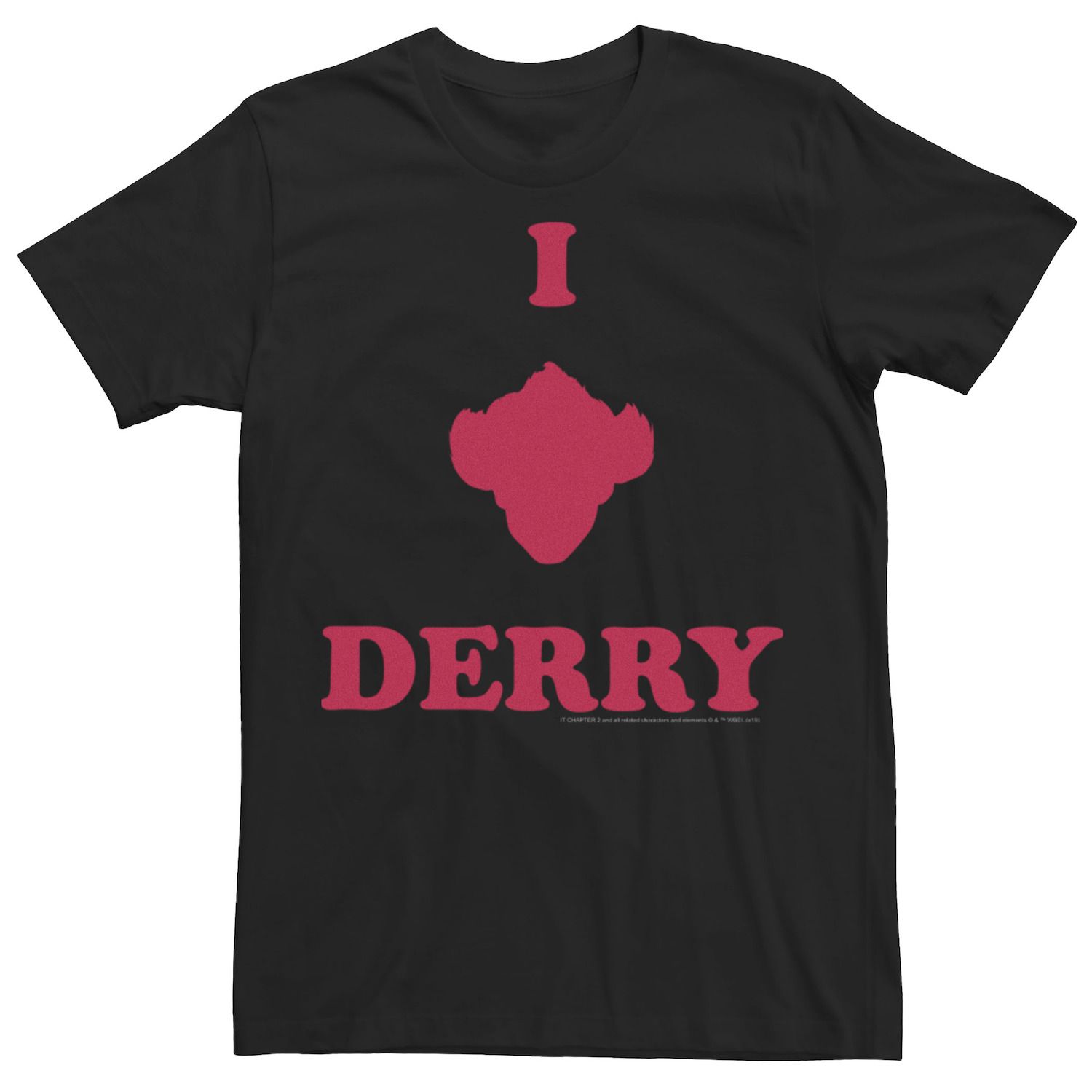 Мужская футболка с силуэтом IT Chapter 2 I Heart Derry Pennywise Licensed Character игрушка пеннивайза it ultimate pennywise 2017 i heart derry 18см