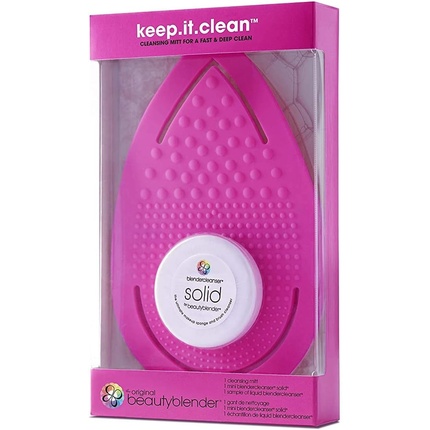 BeautyBlender Keep It Clean Блендер для макияжа и набор для чистки кистей beautyblender рукавичка для очищения спонжей и кистей keep it clean розовая beautyblender очищение