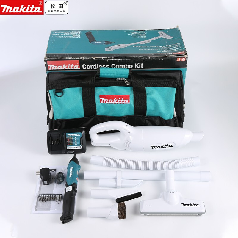 Набор Makita DK0088WX1: отвертка Makita DF001DW + пылесос Makita CL106FDWYW