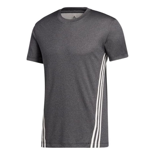 Футболка adidas Stripe Round Neck Sports Gym Short Sleeve Unisex Black, мультиколор цена и фото