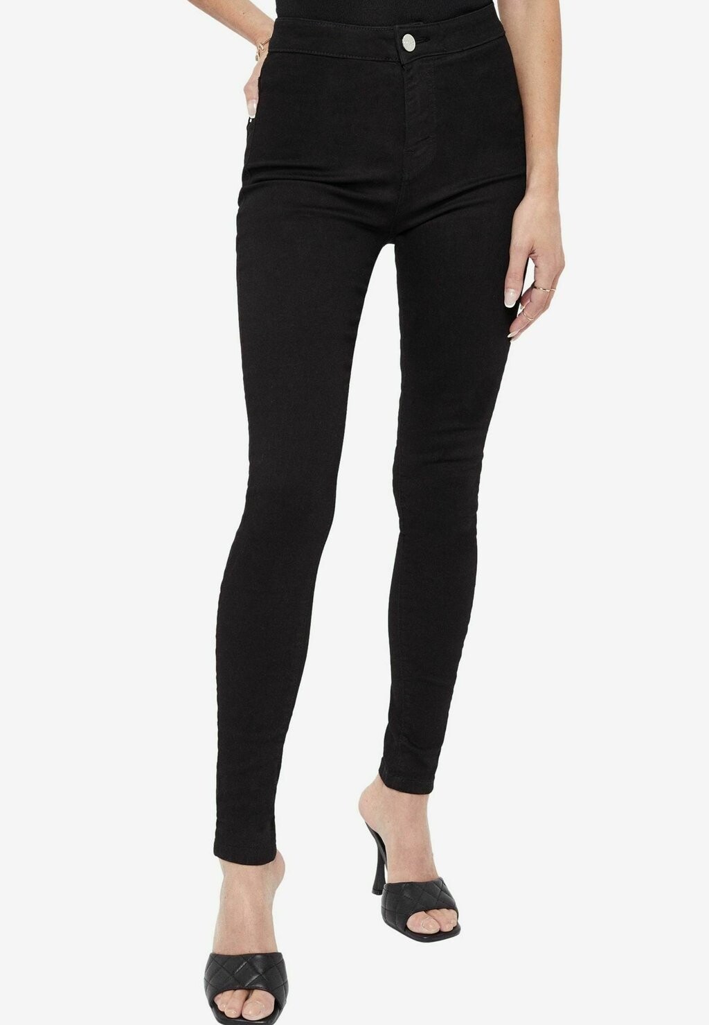 

Джинсы облегающие HIGH WAIST PETITE Lipsy, черный