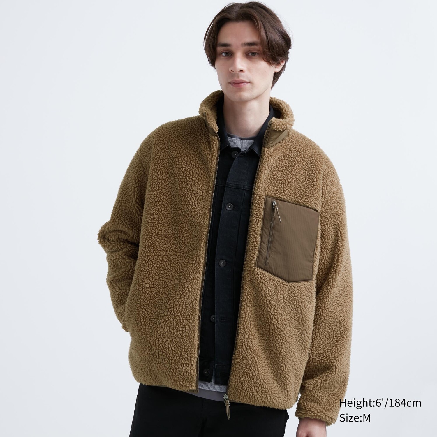 

Ветрозащитная внешняя флисовая куртка Uniqlo, бежевый
