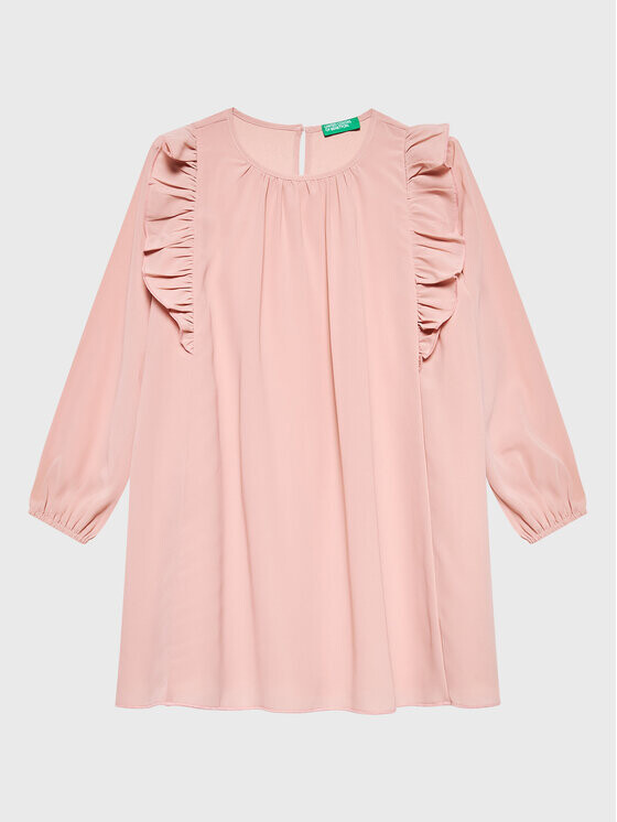 

Элегантное платье свободного кроя United Colors Of Benetton, розовый