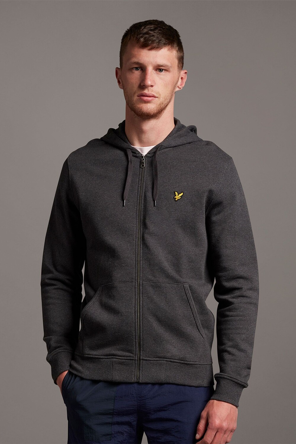 

Серая толстовка на молнии Lyle & Scott, серый