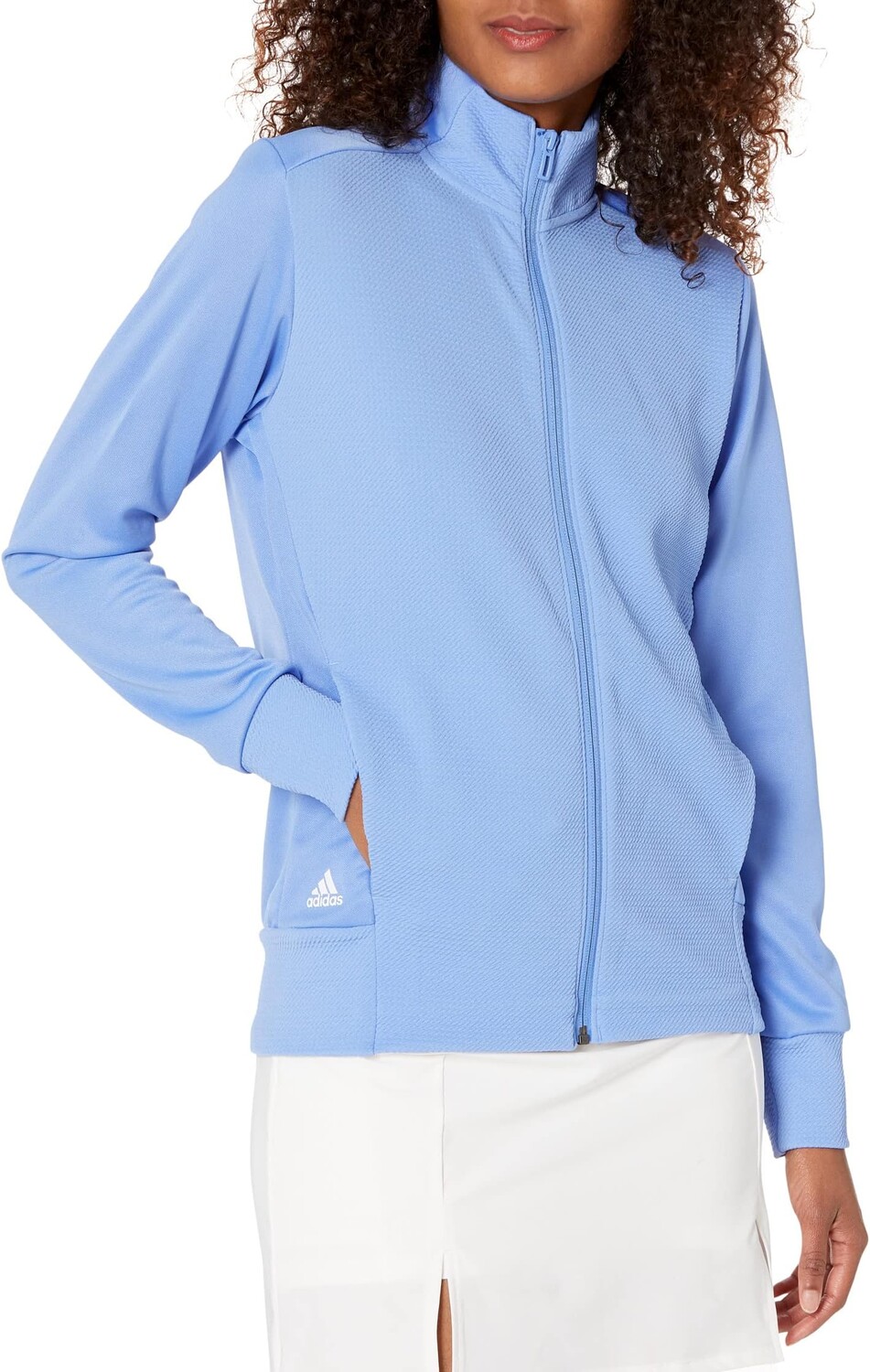 

Куртка Textured Full Zip Jacket adidas, цвет Blue Fusion