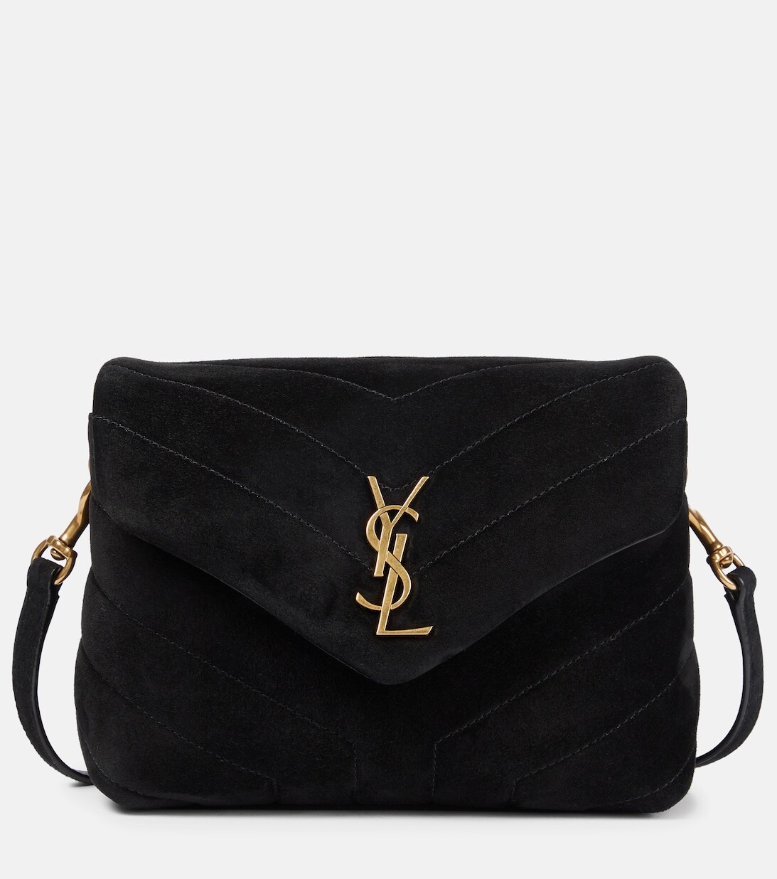 

Замшевая сумка через плечо Loulou Toy Saint Laurent, черный