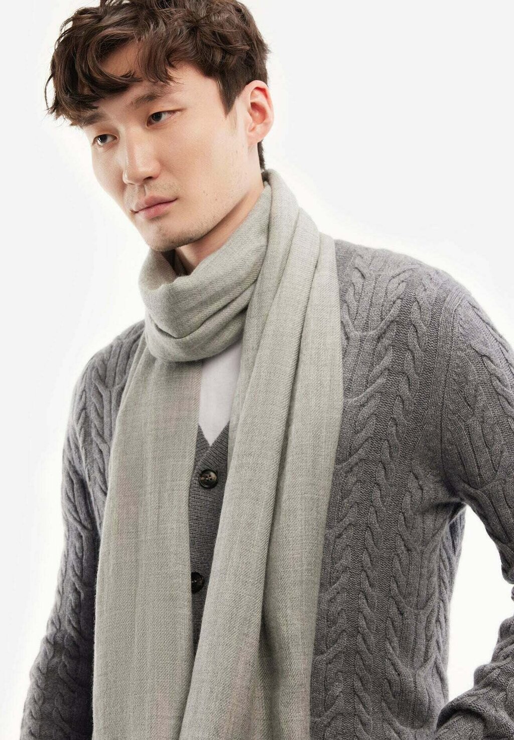 

Шарф LEICHTER GOBI Cashmere, светло-серый