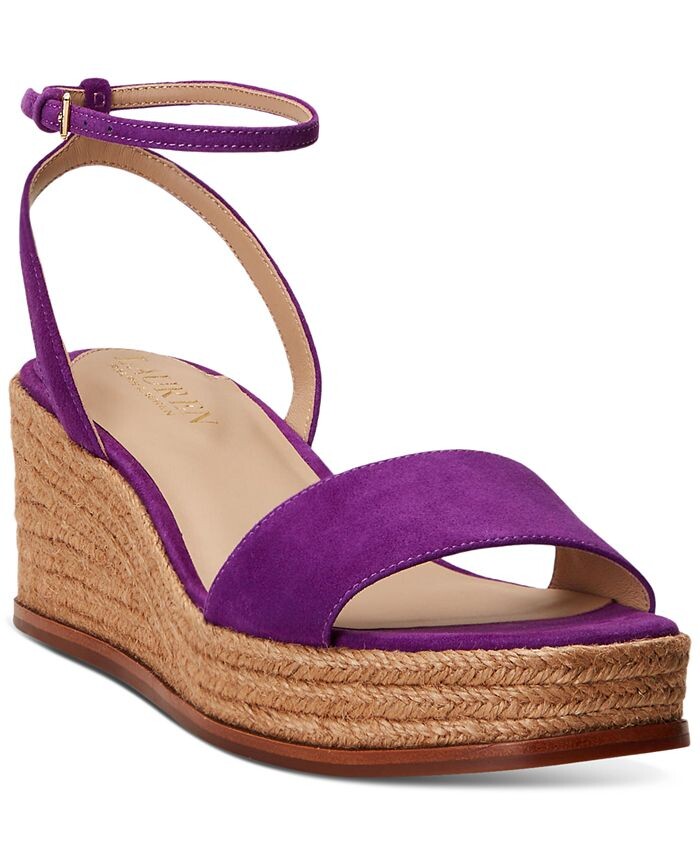 

Женские босоножки на танкетке Leona Espadrille на платформе Lauren Ralph Lauren, фиолетовый