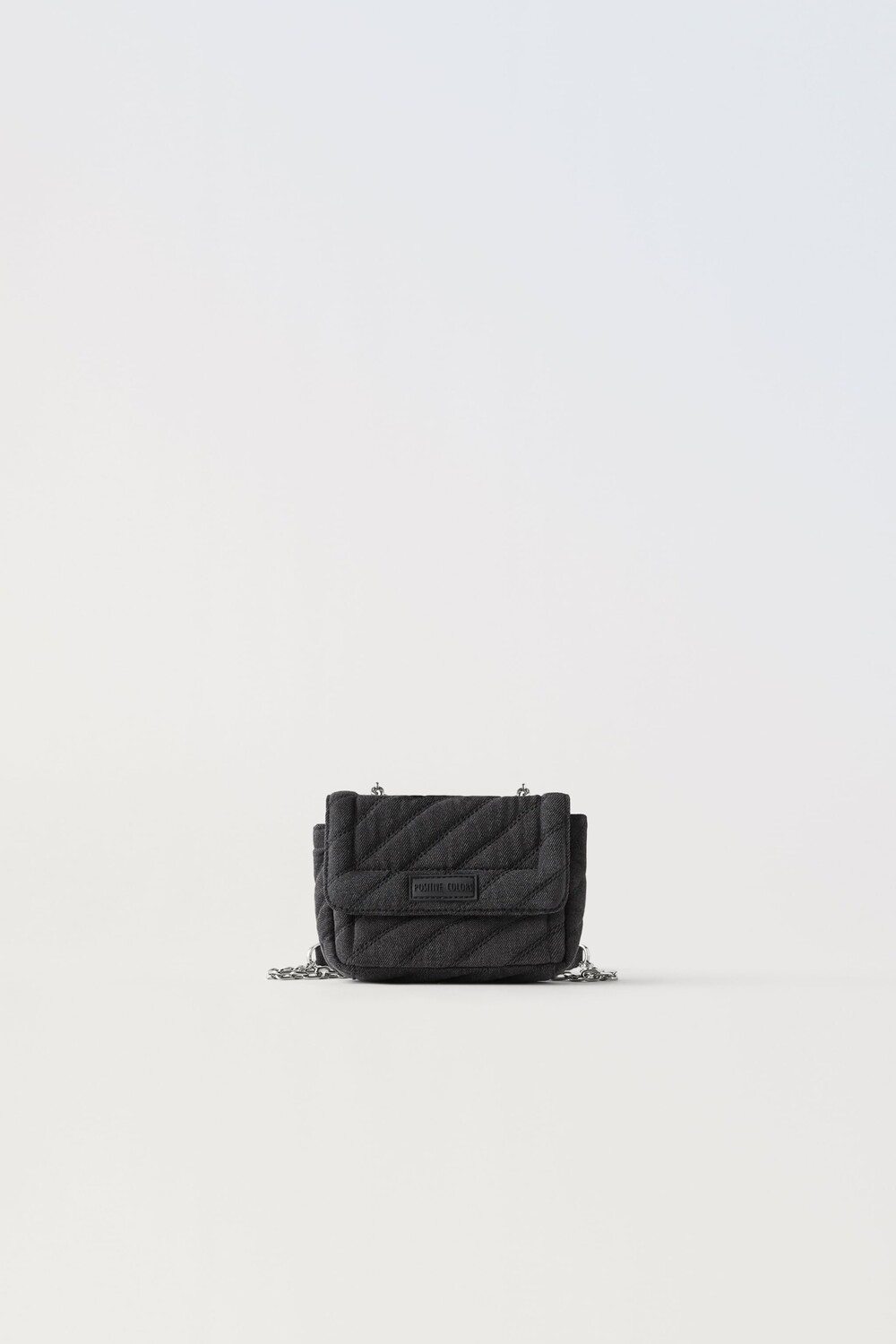 

Сумка через плеч с цепочкой Zara, черный