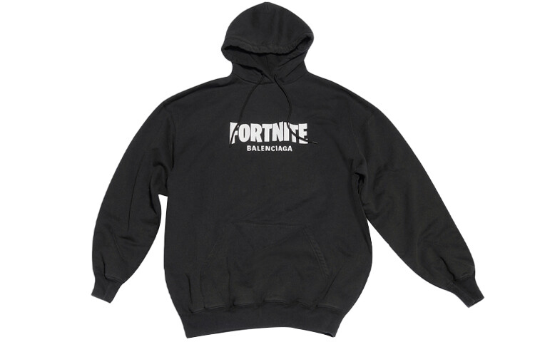 

Толстовка с капюшоном X FORTNITE©2021 средней посадки Balenciaga, черный
