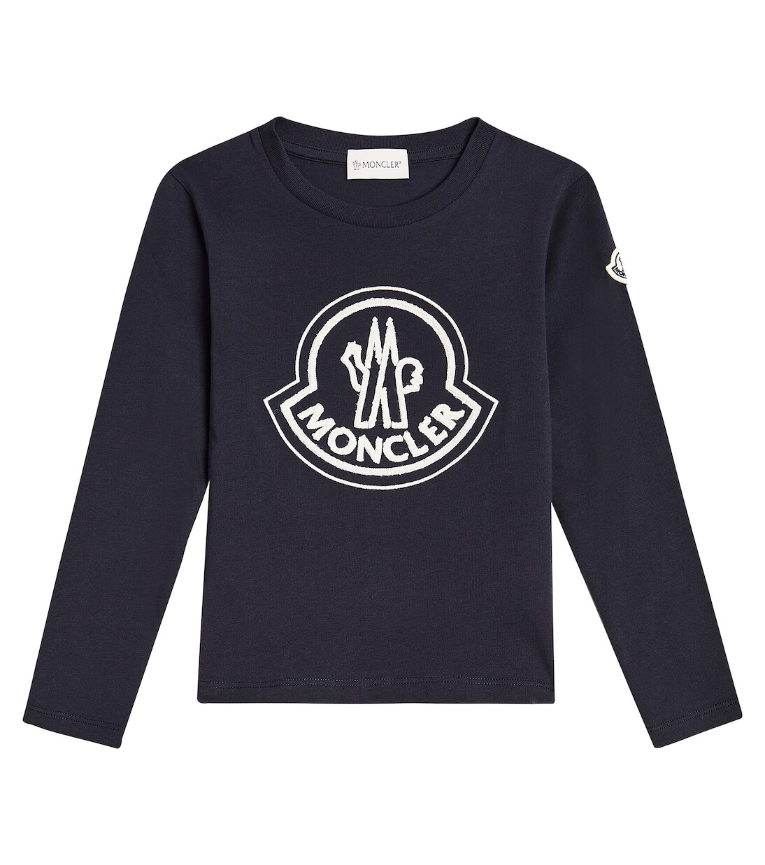 

Топ из хлопкового джерси Moncler Enfant, синий