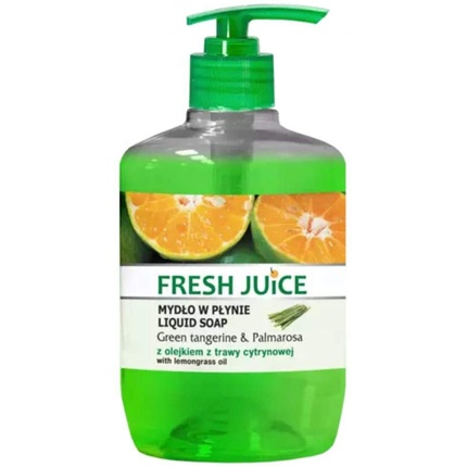 Жидкое мыло Зеленый мандарин и пальмароза, 460 мл, Fresh Juice