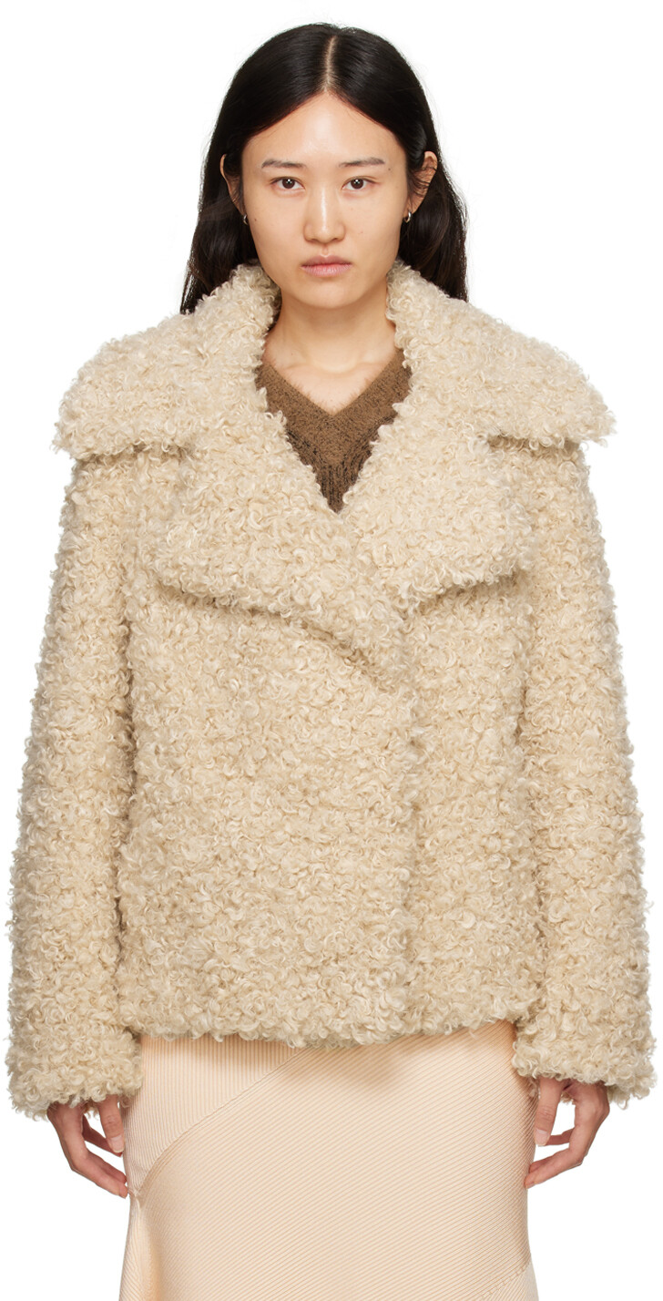 

Бежевая куртка из искусственной овчины Teddy Stella McCartney, Бежевый, Бежевая куртка из искусственной овчины Teddy Stella McCartney