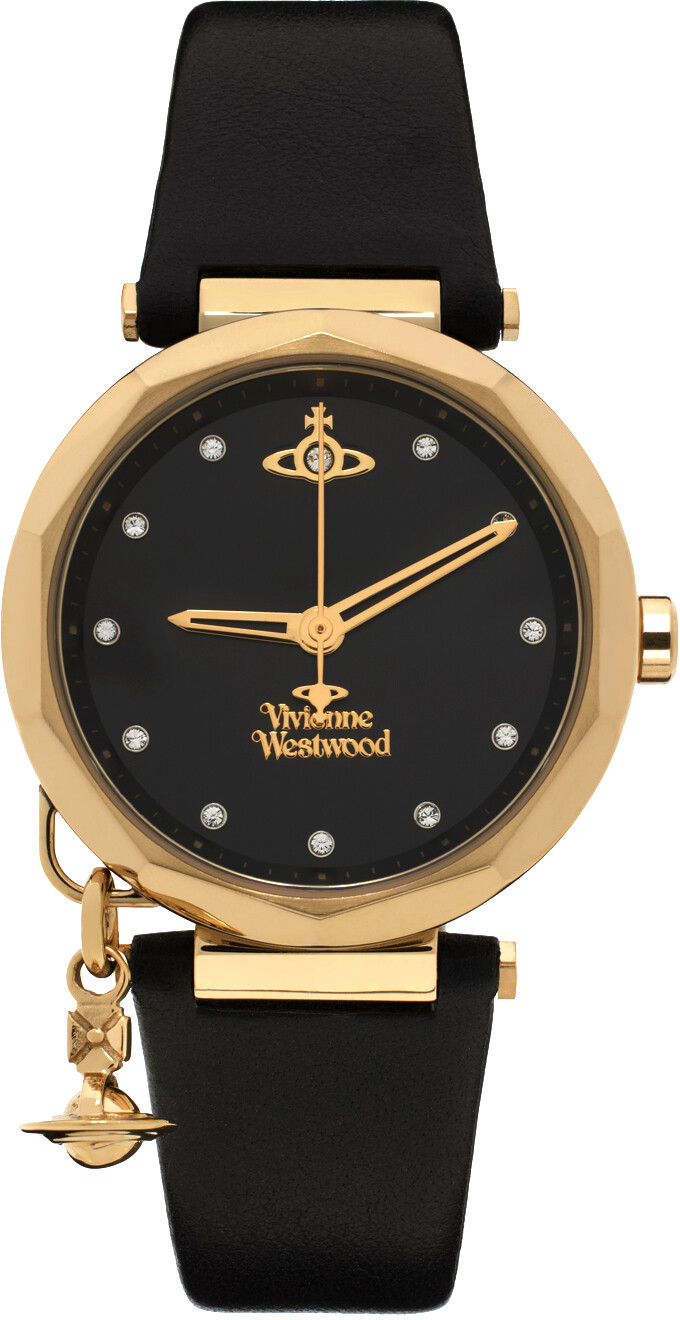 

Черно-золотые часы из тополя Vivienne Westwood