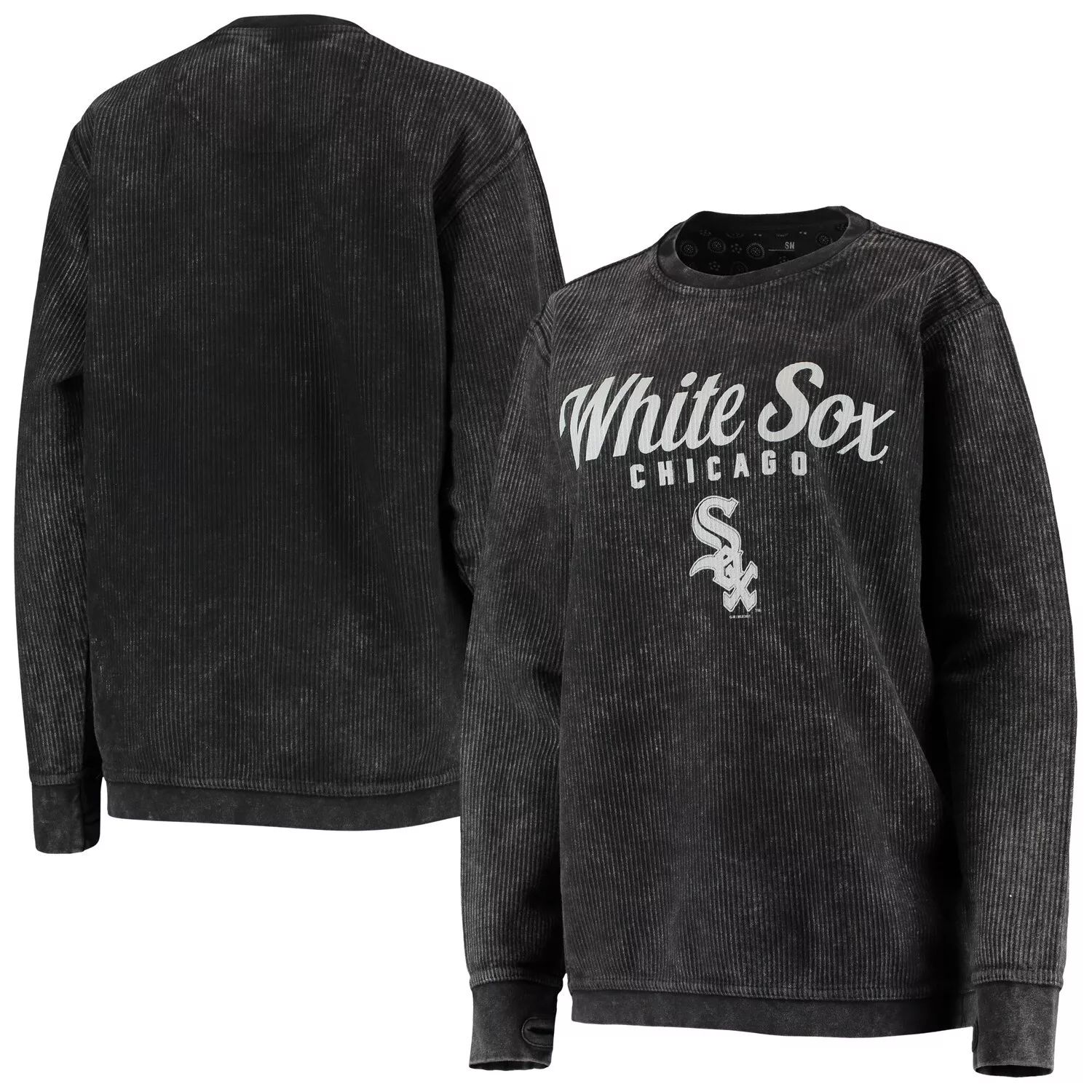 цена Женский удобный вельветовый пуловер G-III 4Her by Carl Banks Black Chicago White Sox G-III