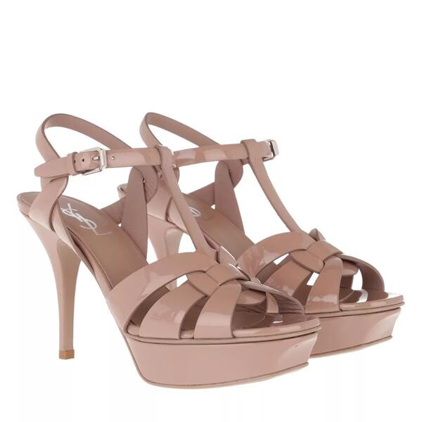 

Сандалии tribute sandals leather nude Saint Laurent, розовый