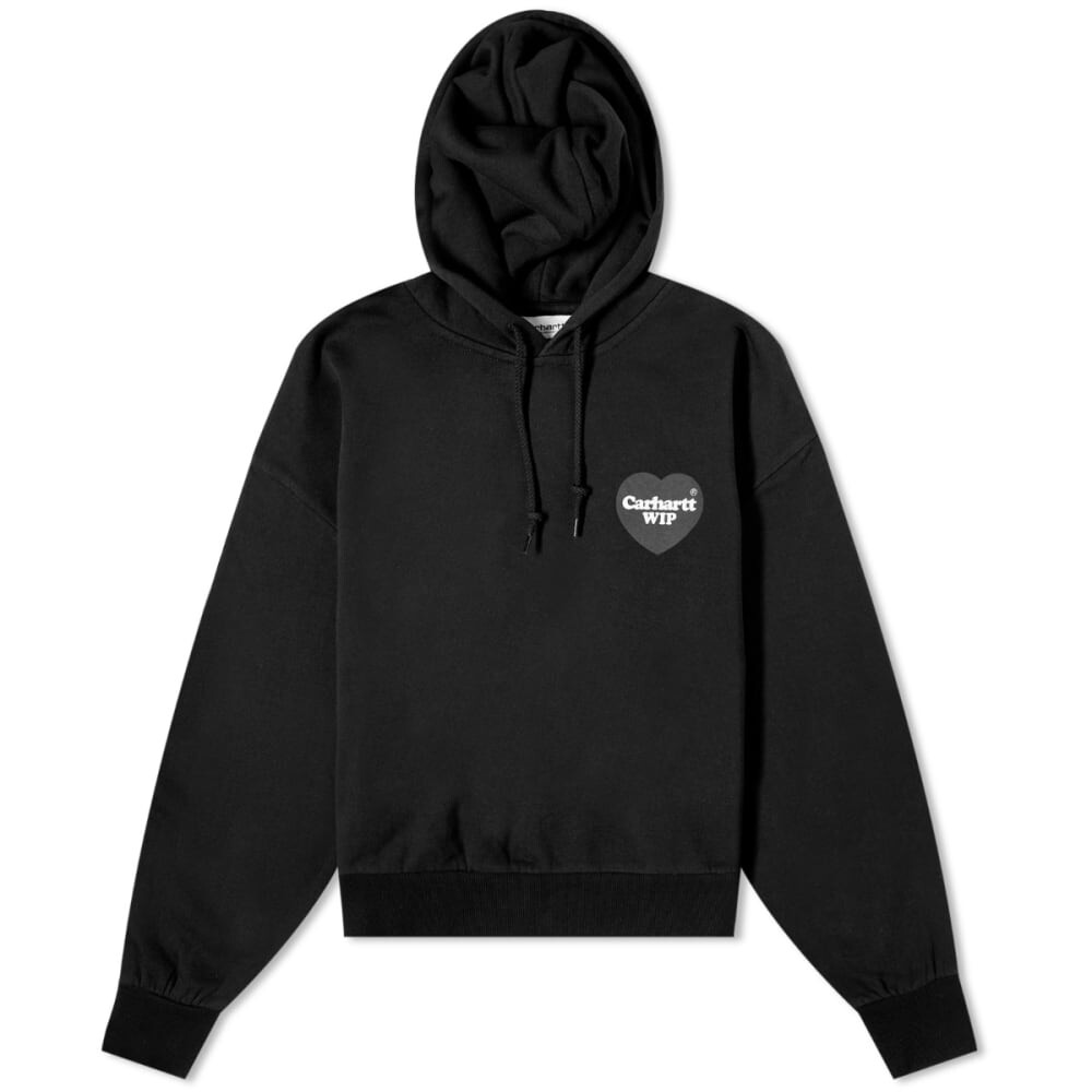

Толстовка Carhartt WIP с капюшоном и сердечками, черный