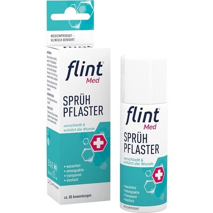 

Flint Med Spray Plaster 50 мл Водонепроницаемый, дышащий, эластичный и прозрачный жидкий пластырь для поверхностных ран