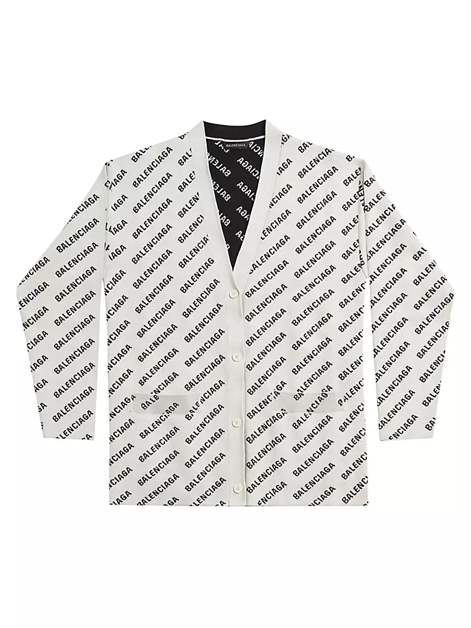 

Мини-кардиган с логотипом Balenciaga, цвет off white