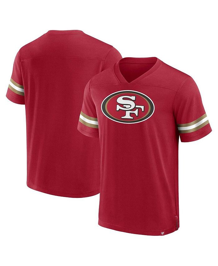 

Мужская трикотажная футболка с v-образным вырезом и фирменным логотипом Scarlet San Francisco 49ers Fanatics, красный