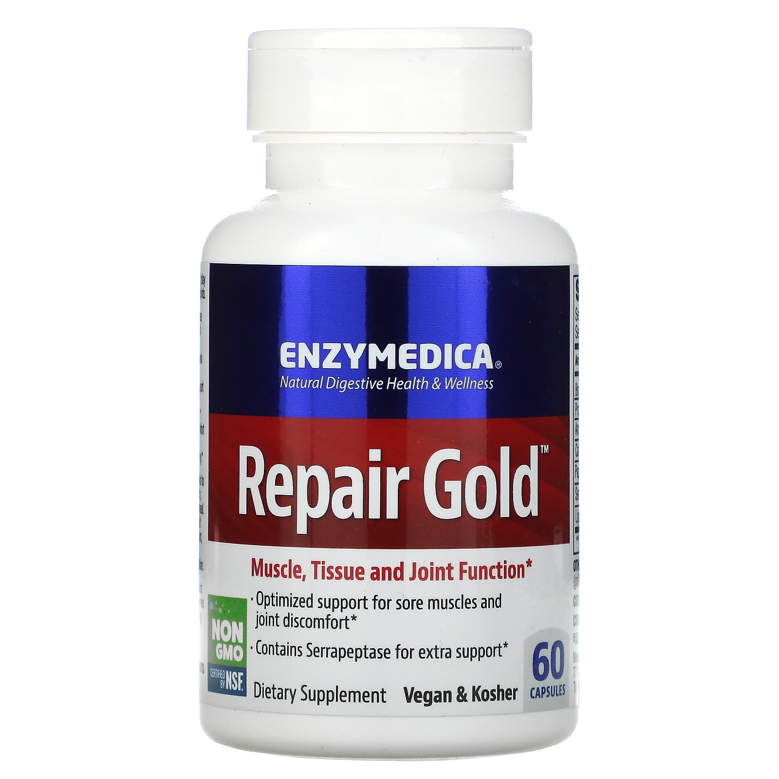 

Repair Gold, восстановление мышц, тканей и суставов, 60 капсул, Enzymedica