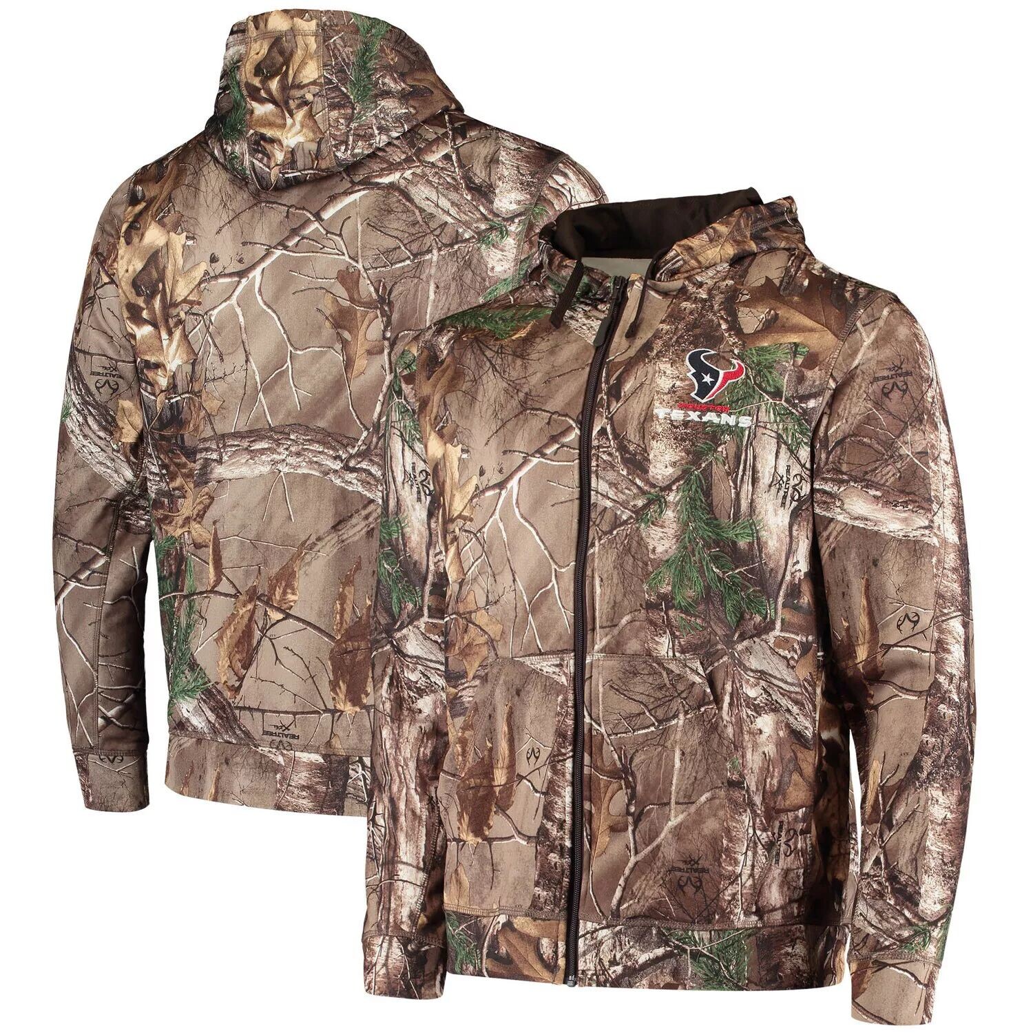 

Мужская флисовая толстовка с молнией во всю длину Dunbrooke Realtree Camo Houston Texans Trophy Tech