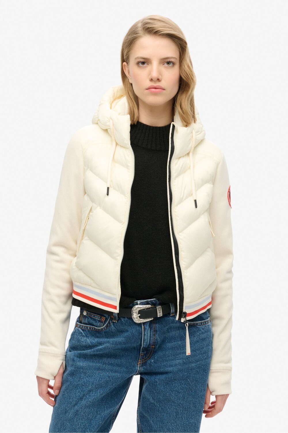 

Hood storm fuji гибридная куртка бомбер Superdry, белый