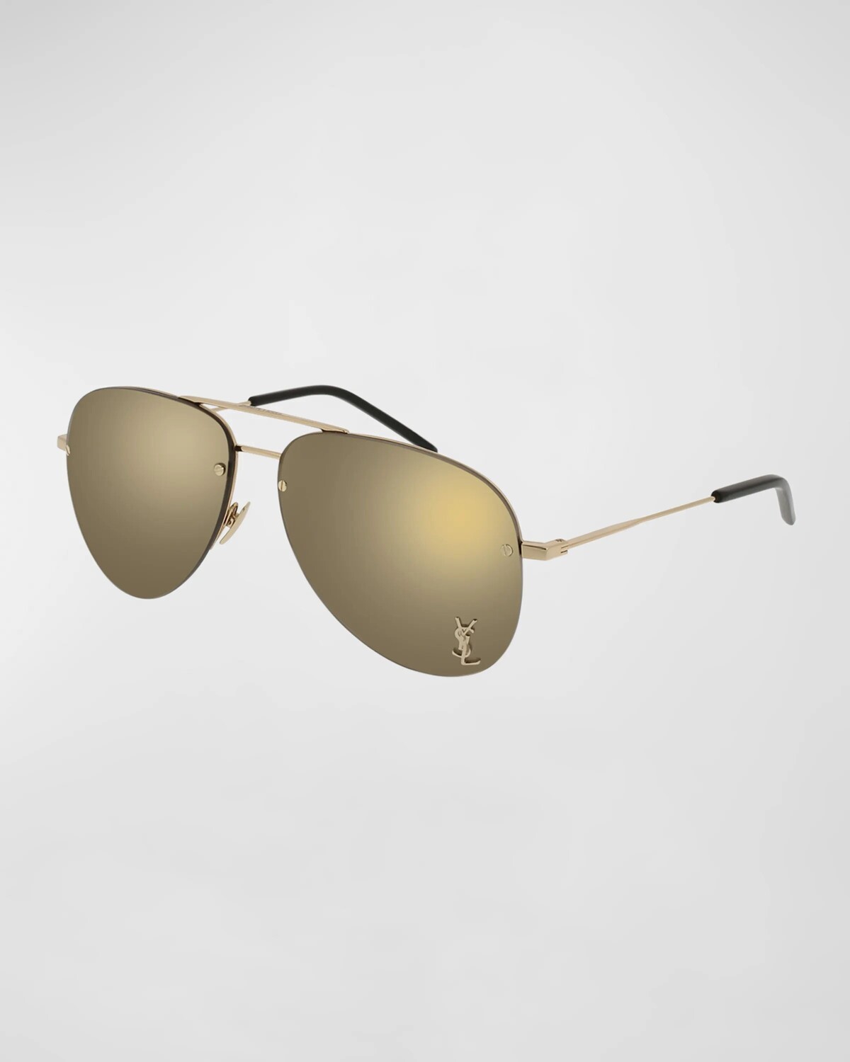 

Однотонные солнцезащитные очки-авиаторы Classic 11 Saint Laurent, золотой