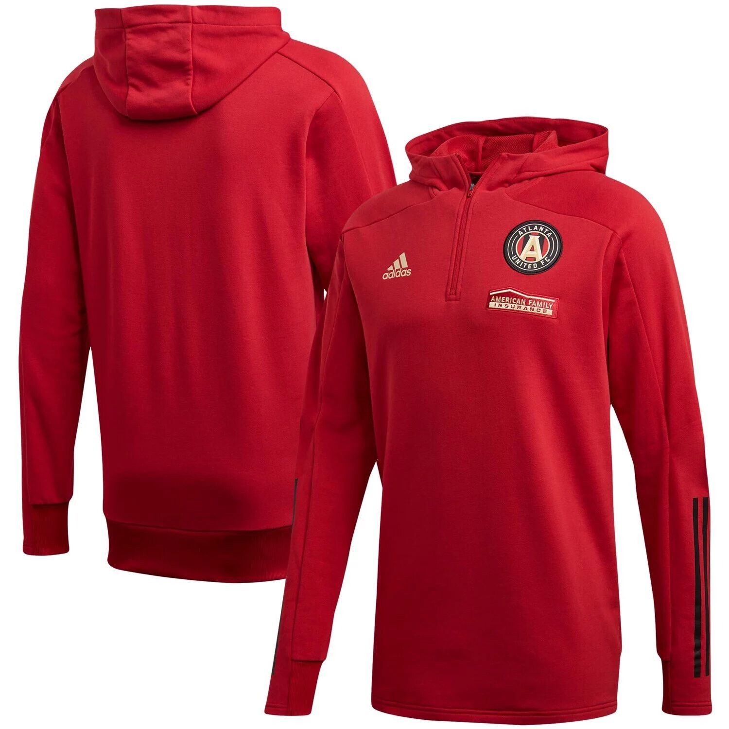 

Мужская красная куртка с капюшоном на молнии Atlanta United FC 2020 Travel adidas, Красный