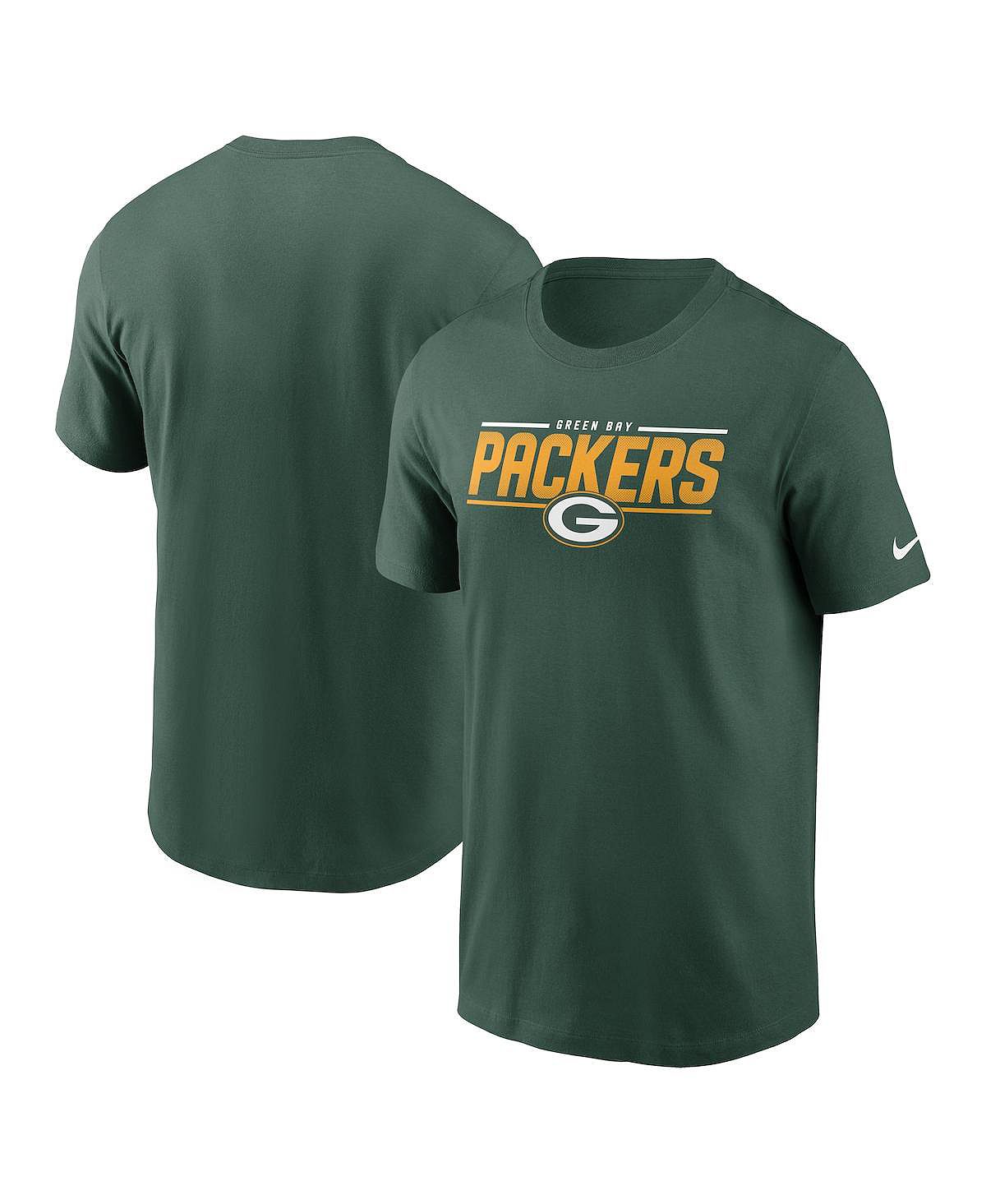 Мужская зеленая футболка Green Bay Packers Muscle Nike printio кепка green bay packers