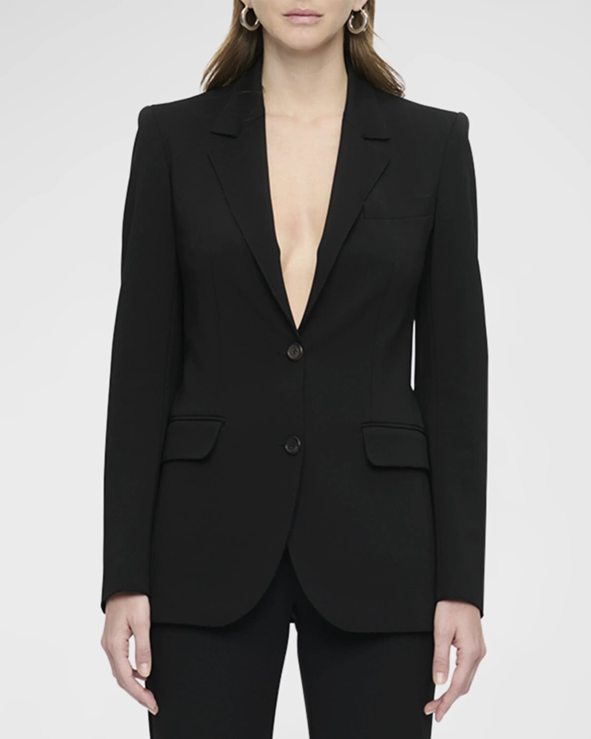 

Однобортный блейзер Andre с отстрочкой CALLAS Milano, цвет Black