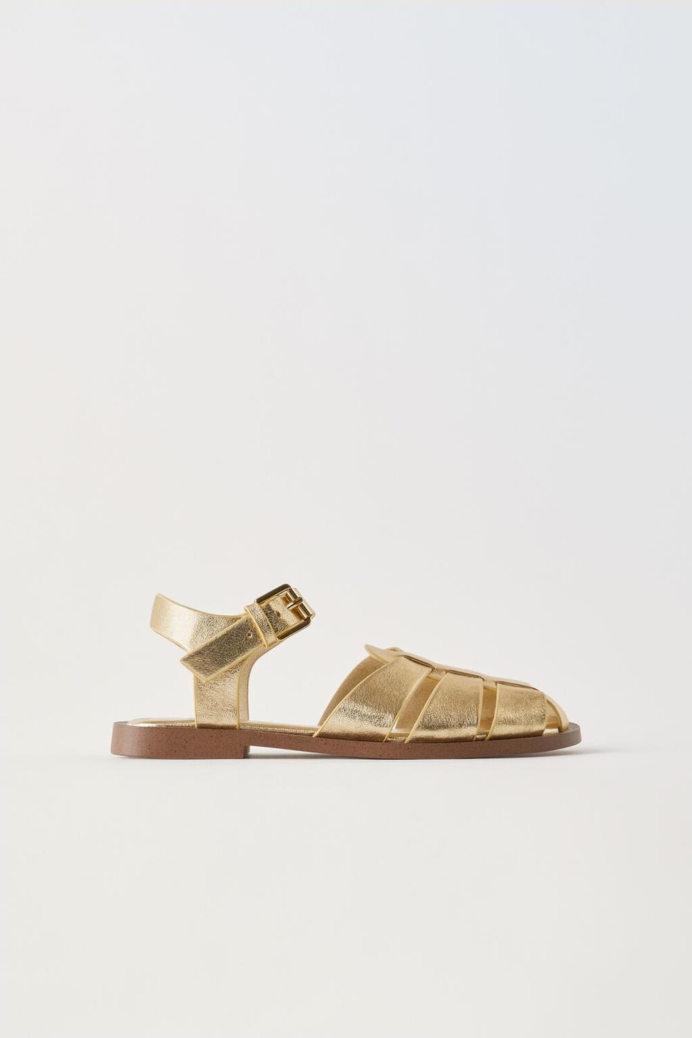 

Металлические сандалии ZARA, золото