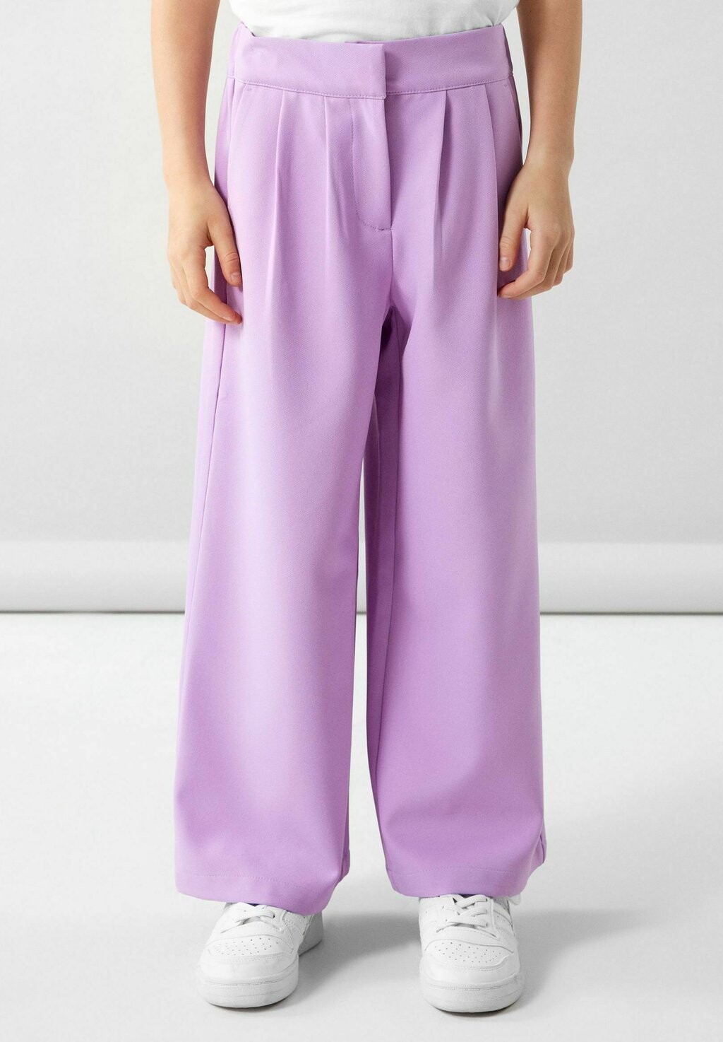 Брюки из ткани WIDE LEG Name it, цвет violet tulle трикотажное платье langarm name it цвет violet tulle