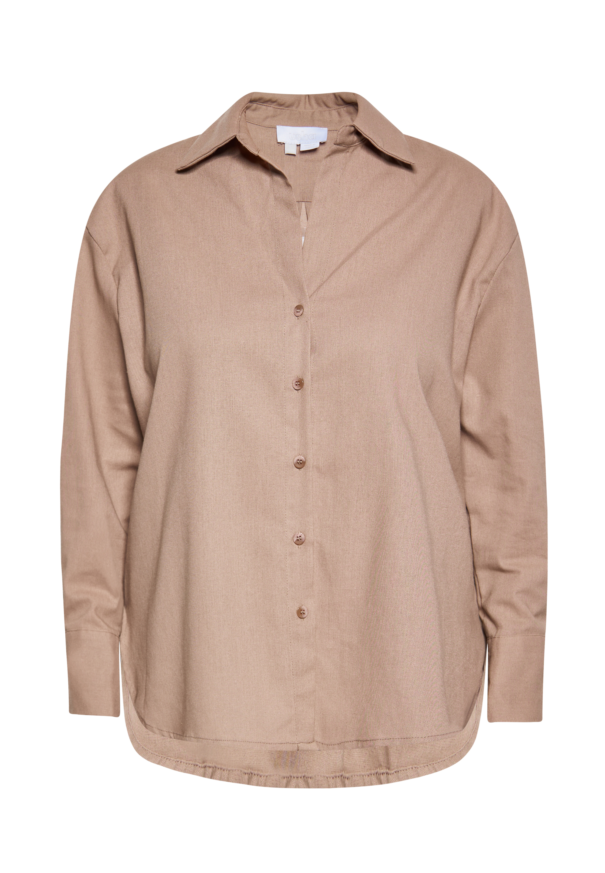 Блуза usha WHITE LABEL Hemd, серо-коричневый