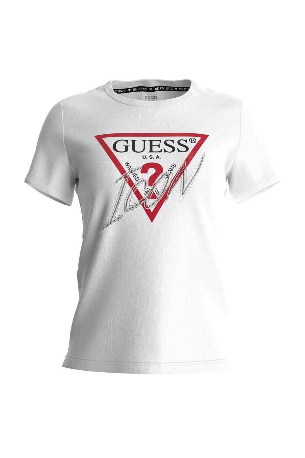 

ЖЕНСКАЯ ФУТБОЛКА СТАНДАРТНОГО КРОЯ SS CN Guess, белый