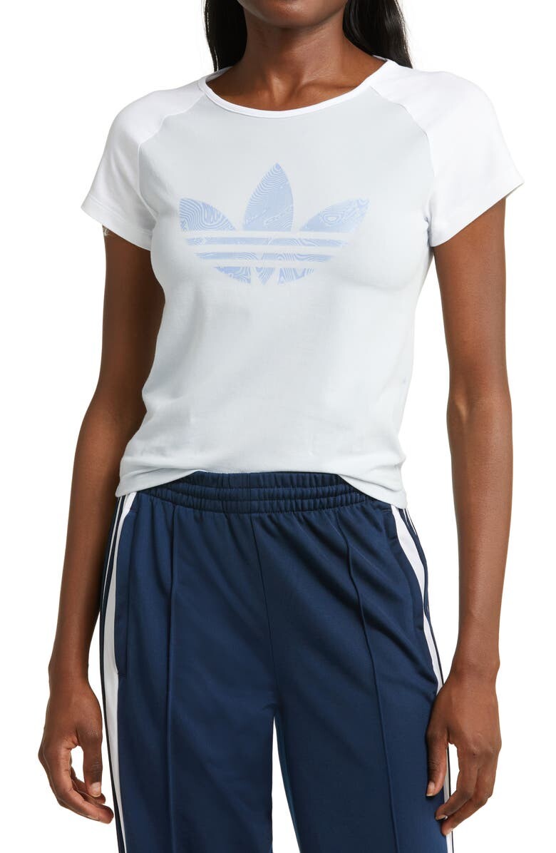 

Хлопковая футболка с изображением трилистника ADIDAS ORIGINALS